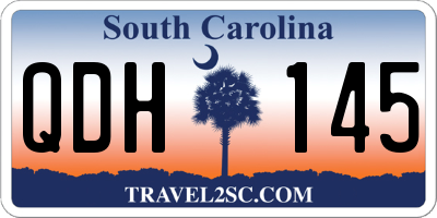 SC license plate QDH145