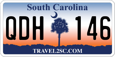 SC license plate QDH146