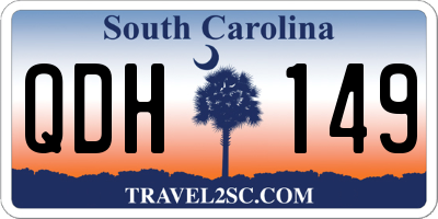 SC license plate QDH149