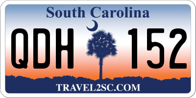 SC license plate QDH152