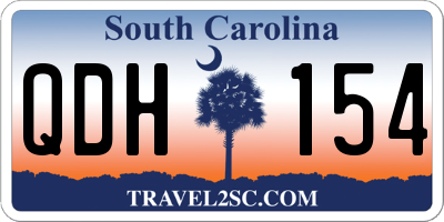 SC license plate QDH154