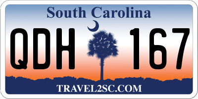 SC license plate QDH167