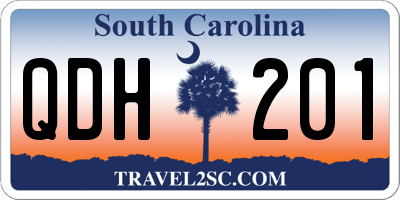 SC license plate QDH201