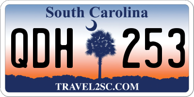 SC license plate QDH253