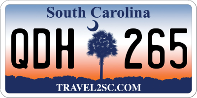 SC license plate QDH265