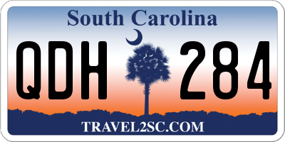 SC license plate QDH284