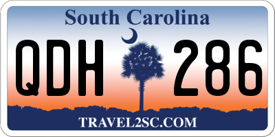 SC license plate QDH286