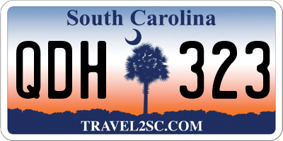 SC license plate QDH323