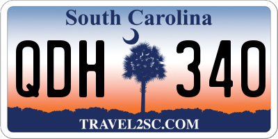 SC license plate QDH340