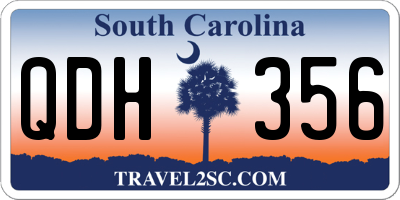 SC license plate QDH356