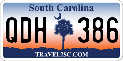 SC license plate QDH386