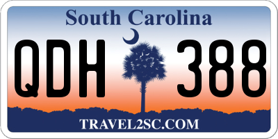 SC license plate QDH388