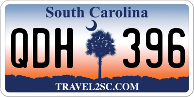 SC license plate QDH396