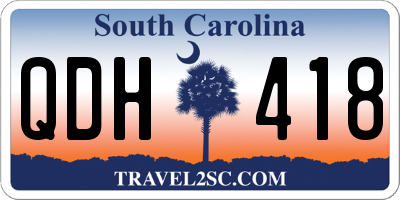 SC license plate QDH418