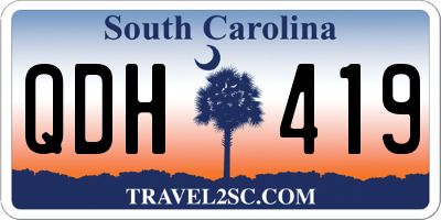 SC license plate QDH419
