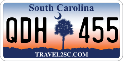 SC license plate QDH455