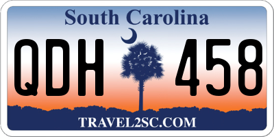 SC license plate QDH458
