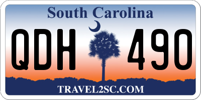 SC license plate QDH490