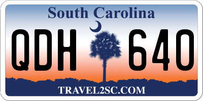 SC license plate QDH640
