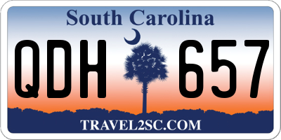 SC license plate QDH657