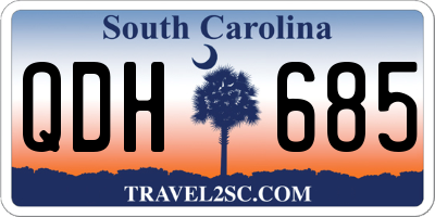 SC license plate QDH685