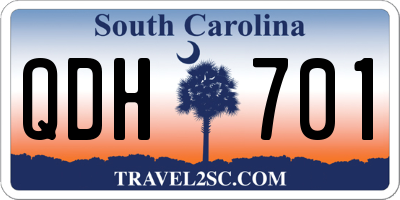 SC license plate QDH701