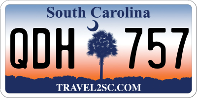 SC license plate QDH757