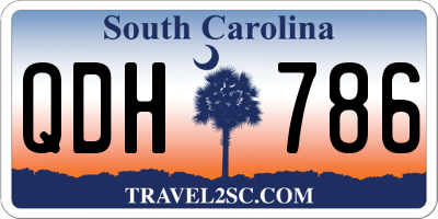 SC license plate QDH786