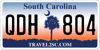 SC license plate QDH804
