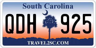 SC license plate QDH925