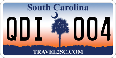 SC license plate QDI004