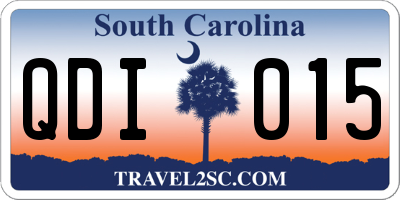 SC license plate QDI015