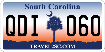 SC license plate QDI060
