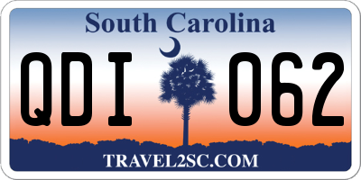 SC license plate QDI062