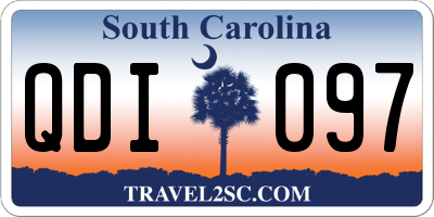 SC license plate QDI097