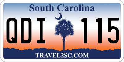 SC license plate QDI115