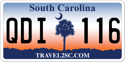 SC license plate QDI116