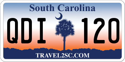 SC license plate QDI120