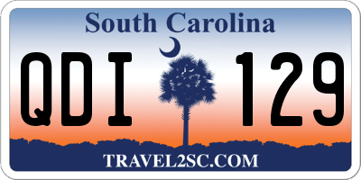 SC license plate QDI129