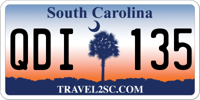 SC license plate QDI135