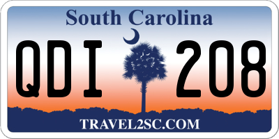 SC license plate QDI208