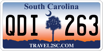 SC license plate QDI263