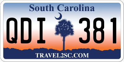SC license plate QDI381