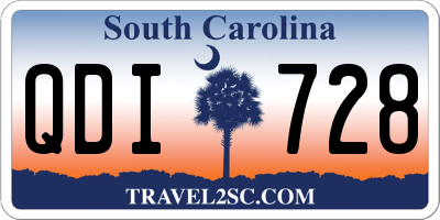 SC license plate QDI728