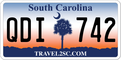 SC license plate QDI742