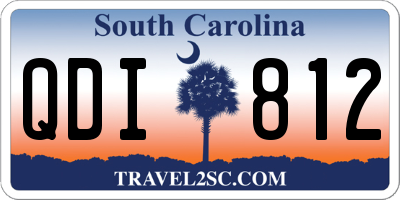SC license plate QDI812