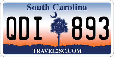 SC license plate QDI893