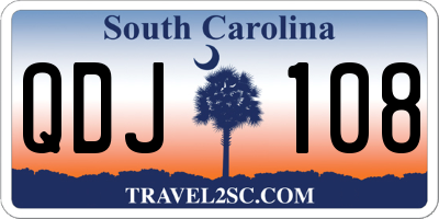 SC license plate QDJ108