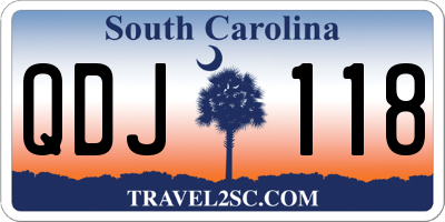 SC license plate QDJ118