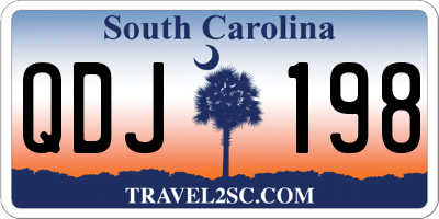 SC license plate QDJ198